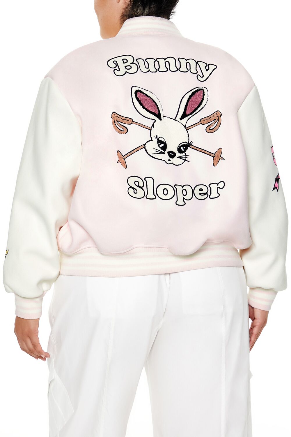 Plus Size Bunny Bomber Jacket