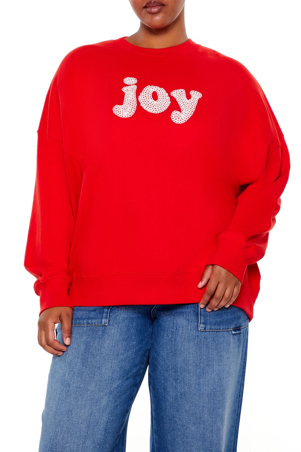 Plus Size Embroidered Joy Pullover