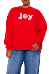 Plus Size Embroidered Joy Pullover