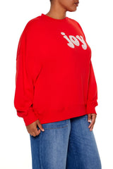 Plus Size Embroidered Joy Pullover
