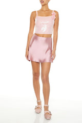 Sequin Rosette Cropped Cami