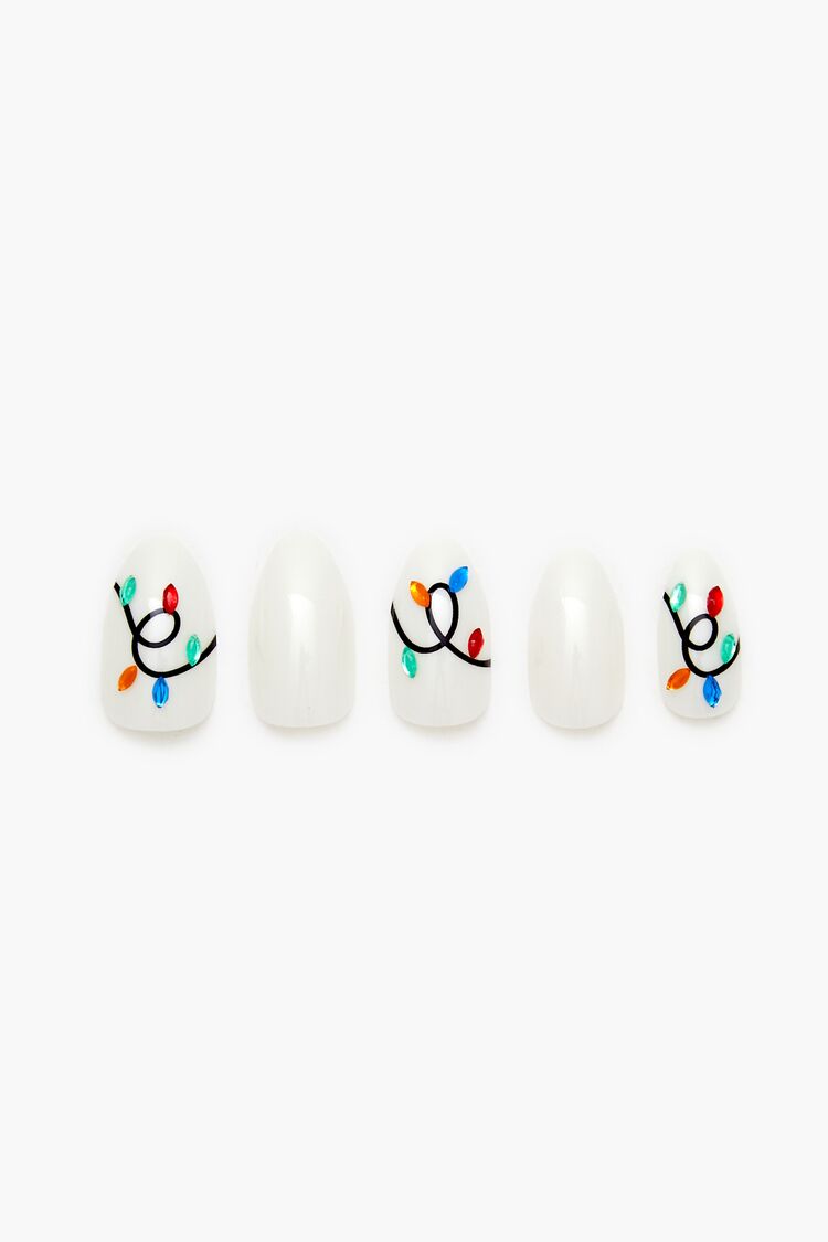 Christmas Lights Press-On Nails