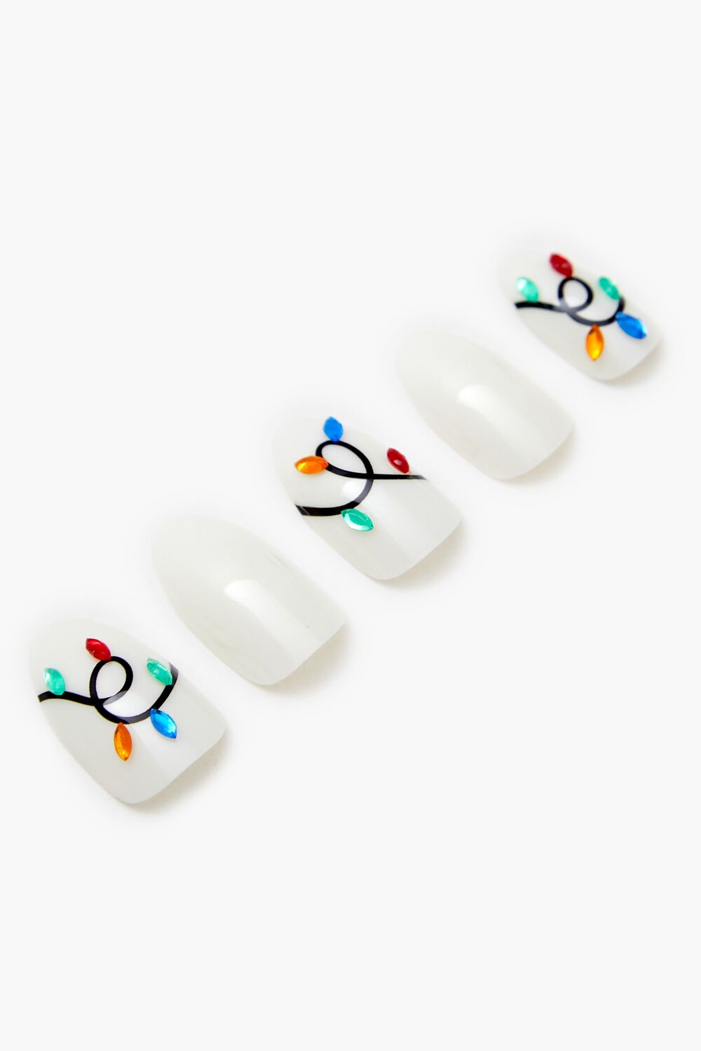 Christmas Lights Press-On Nails