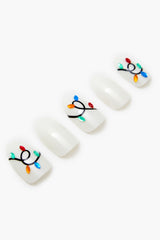 Christmas Lights Press-On Nails