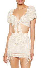 Ditsy Floral Crop Top & Skirt Set