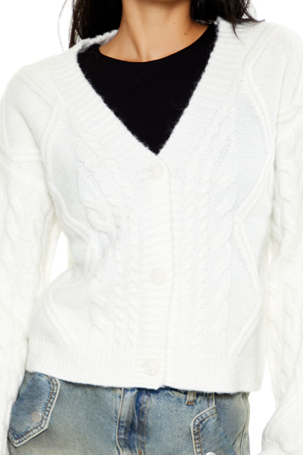 Cable Knit Cardigan Sweater
