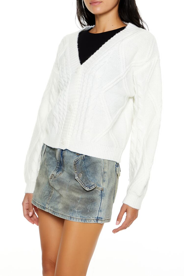 Cable Knit Cardigan Sweater