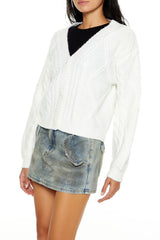 Cable Knit Cardigan Sweater
