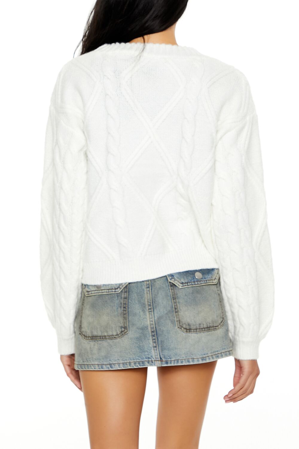 Cable Knit Cardigan Sweater
