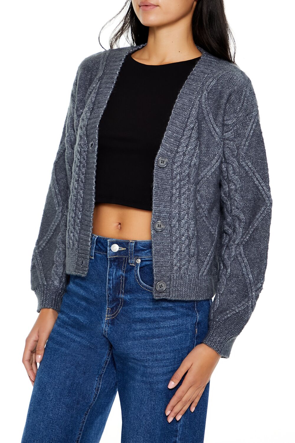 Cable Knit Cardigan Sweater