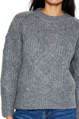 Textured Marled Knit Sweater