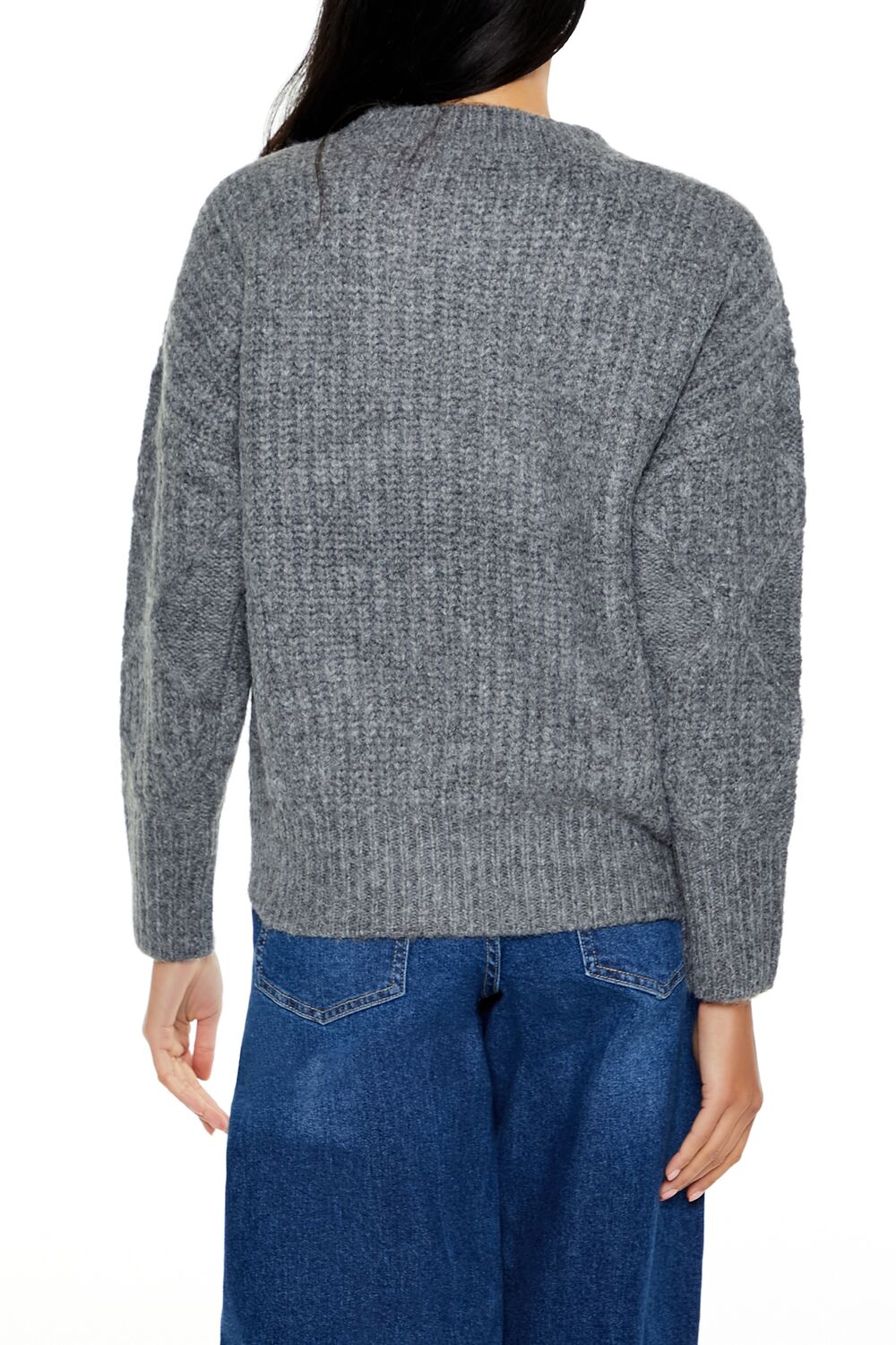 Textured Marled Knit Sweater