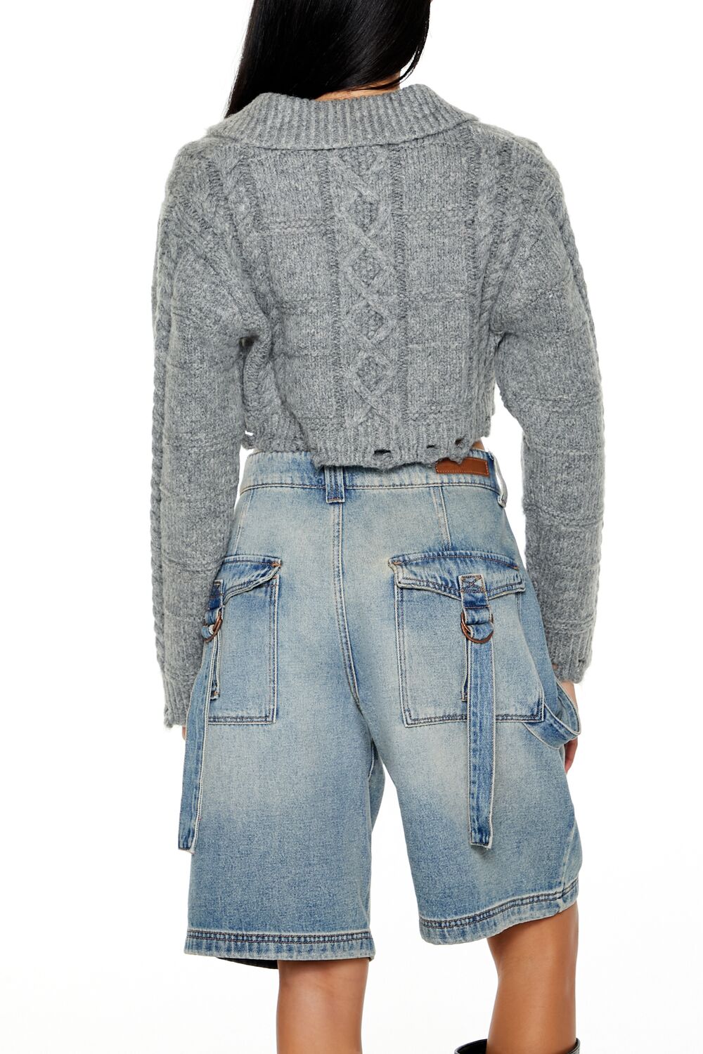 Cable Knit Sharkbite Half-Zip Sweater