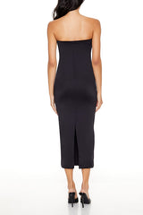 Contour Sculpt Rhinestone Midi Tube Dress