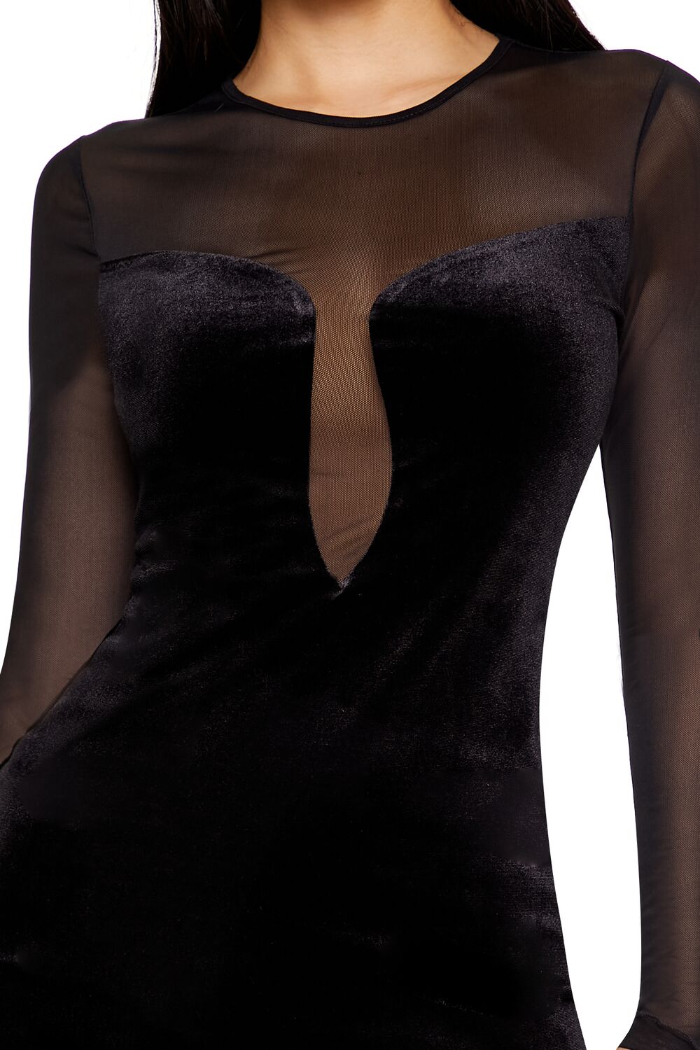 Velvet Illusion Mini Dress