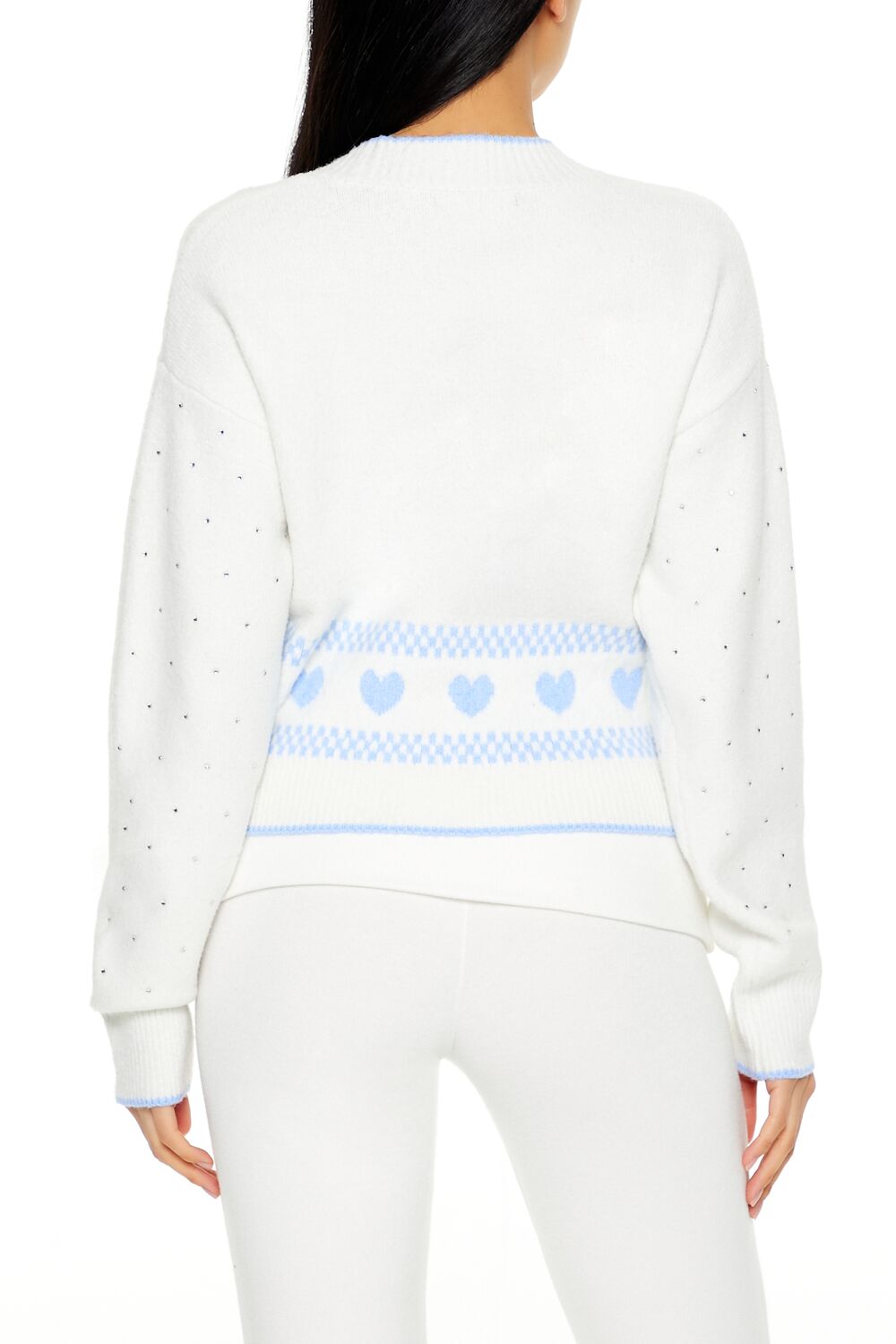Fair Isle Heart Cardigan Sweater