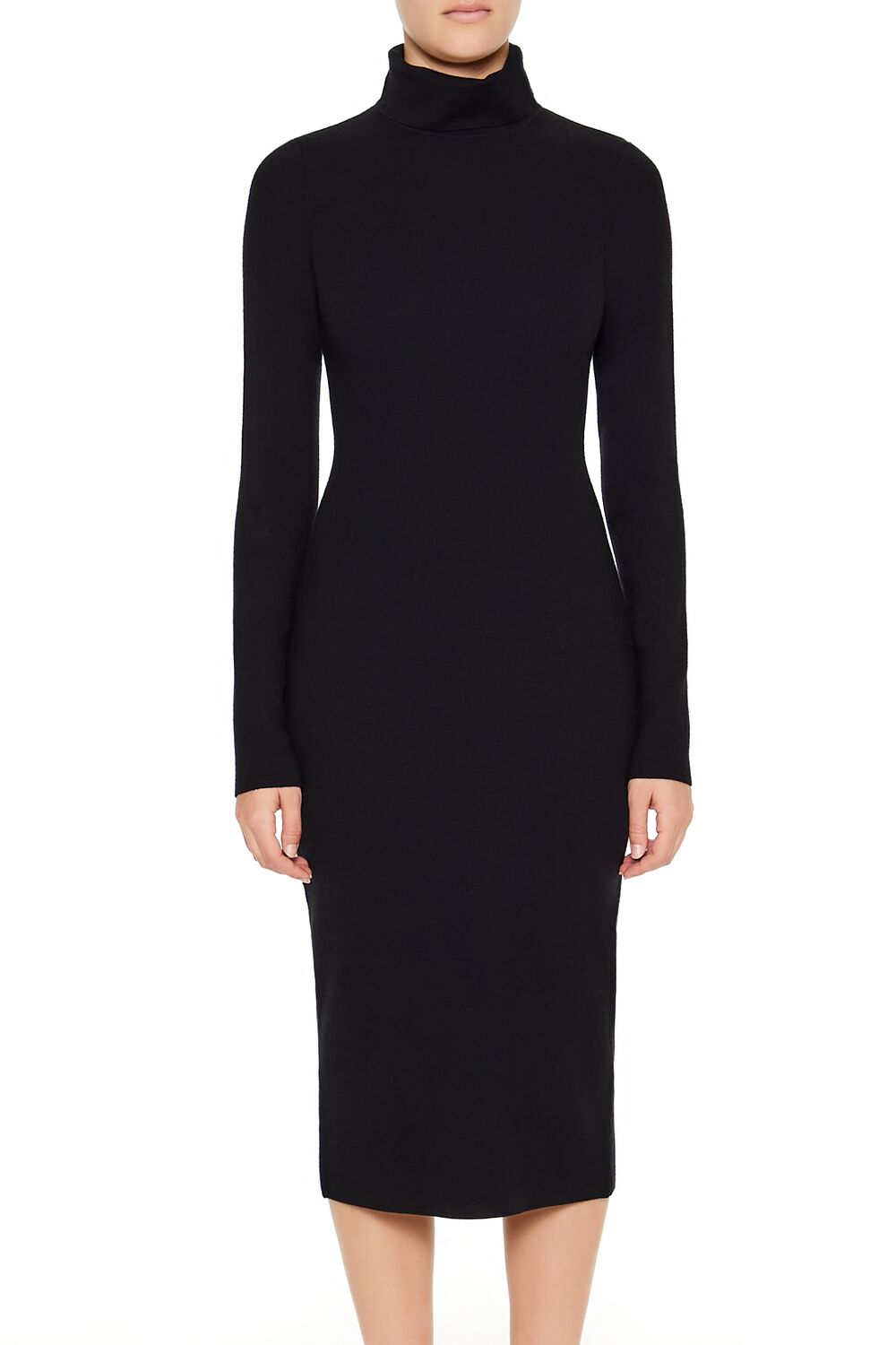 Turtleneck Midi Sweater Dress