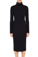 Turtleneck Midi Sweater Dress