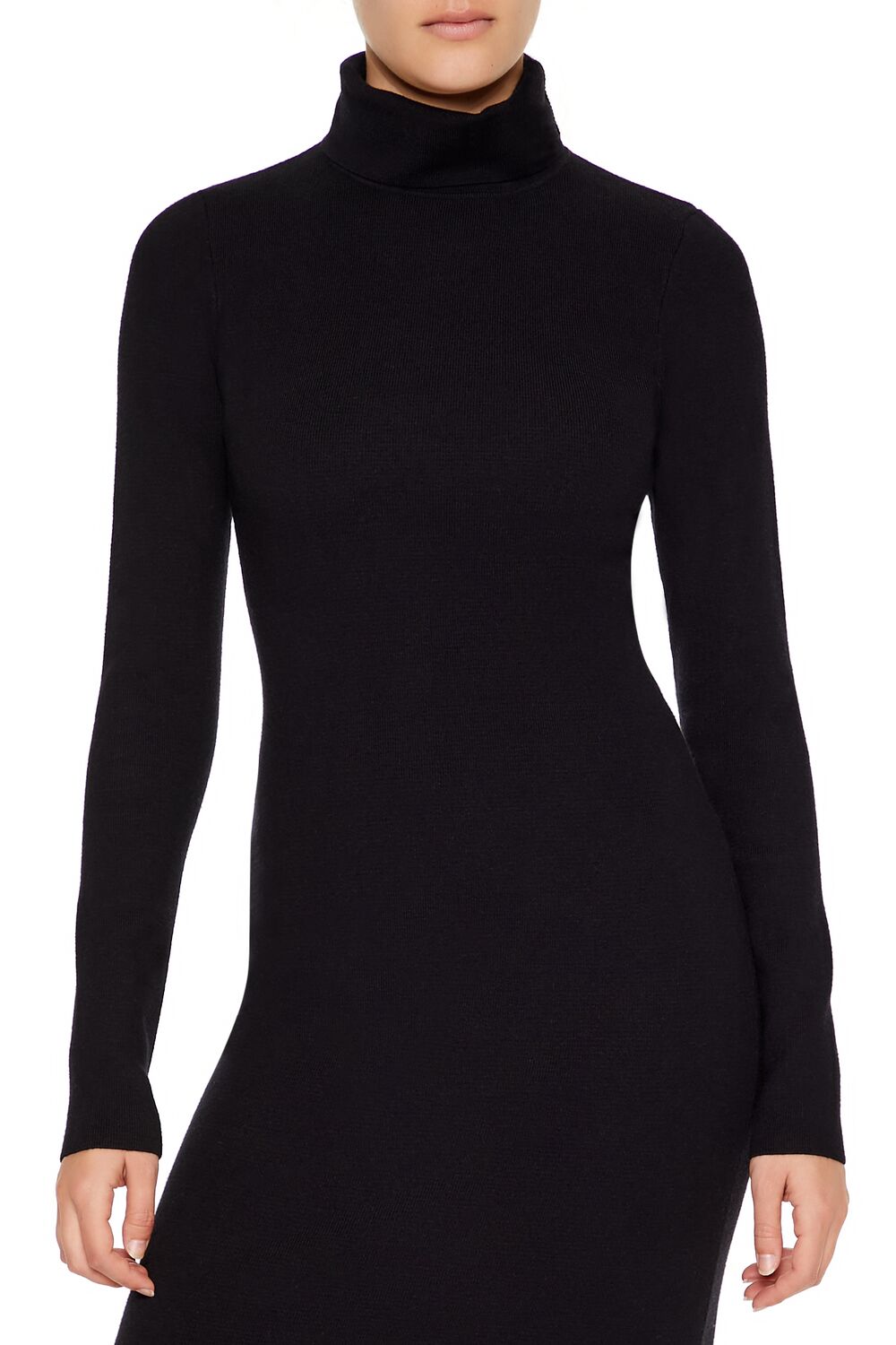 Turtleneck Midi Sweater Dress