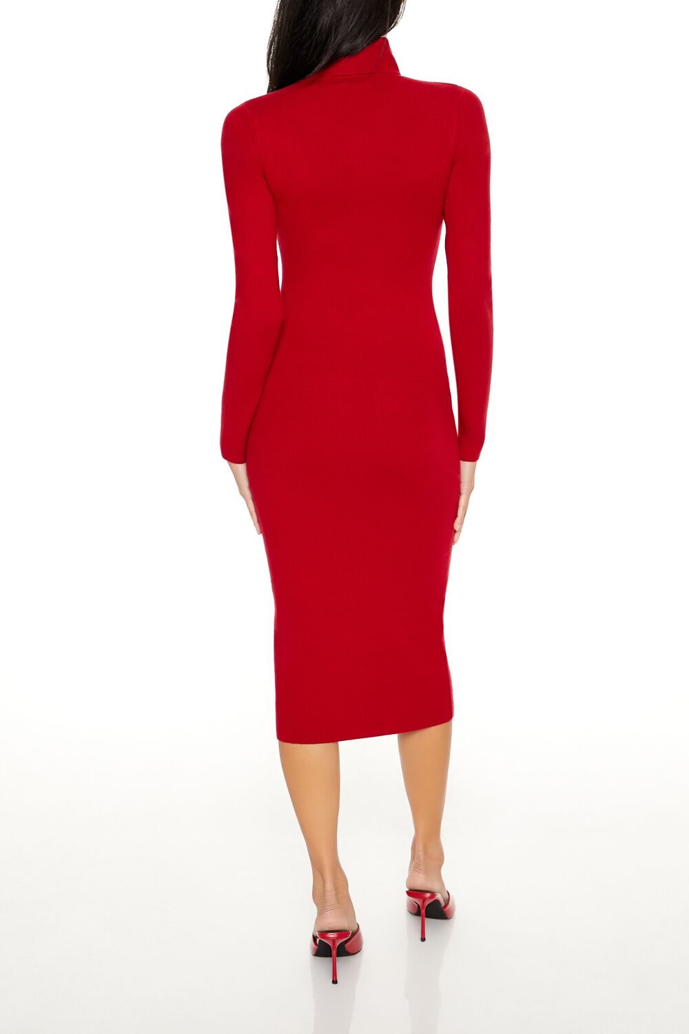 Turtleneck Midi Sweater Dress