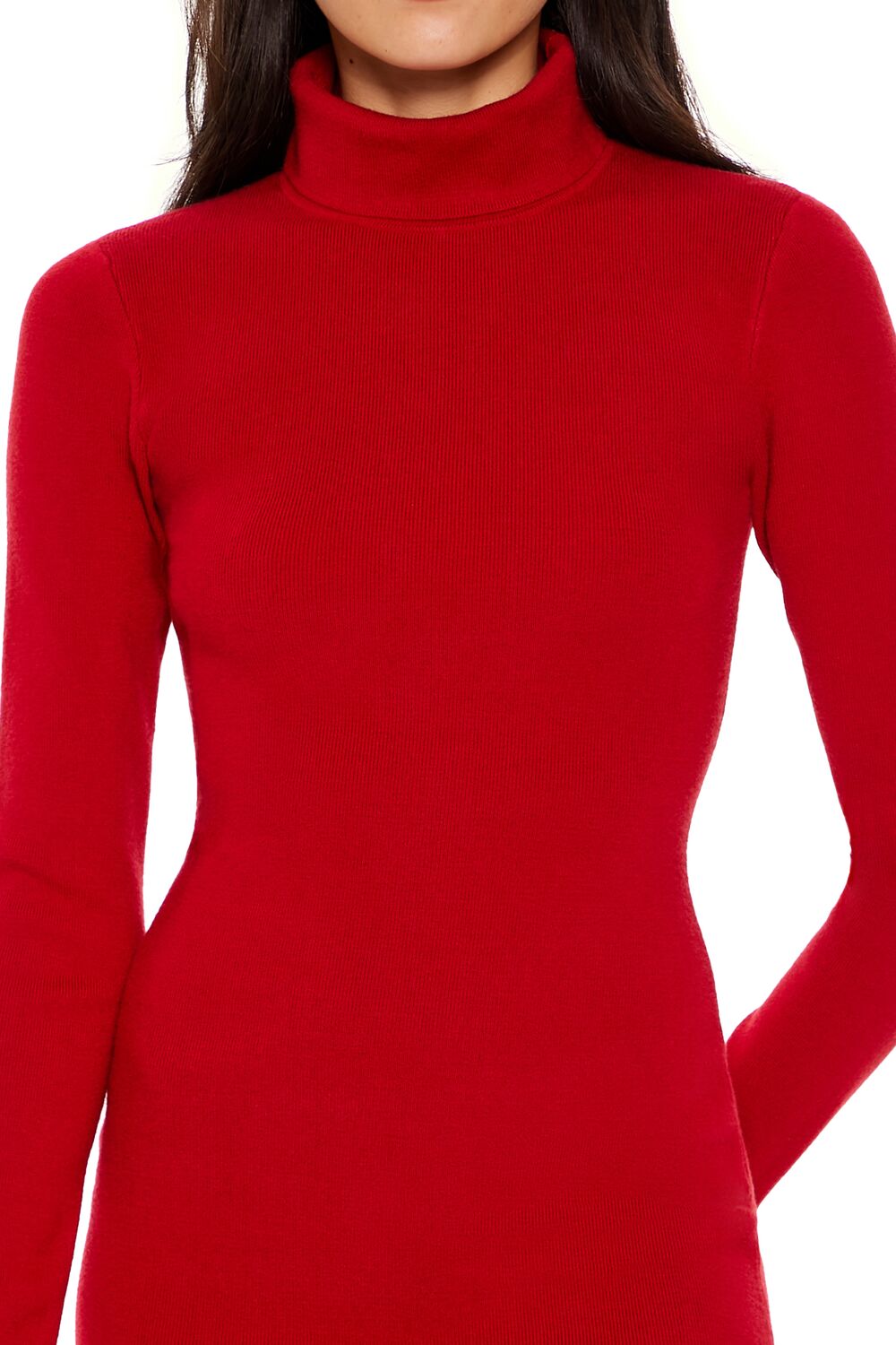 Turtleneck Midi Sweater Dress