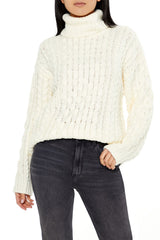 Cable Knit Turtleneck Sweater
