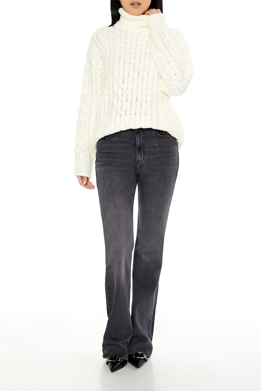 Cable Knit Turtleneck Sweater