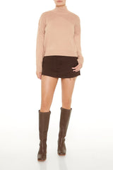 Textured Mock Neck Sweater