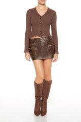 Frayed Cardigan Sweater