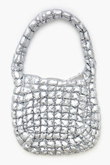 Quilted Metallic Tote Bag