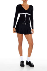 Lace-Trim Bow Top