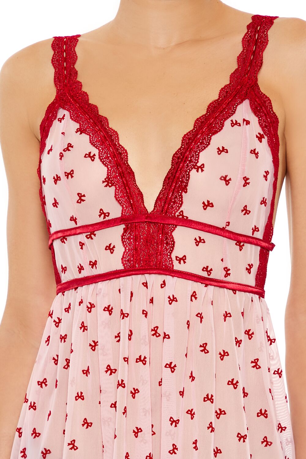 Bow Lingerie Mini Slip Dress