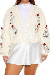 Plus Size Teddy Bear Cardigan Sweater