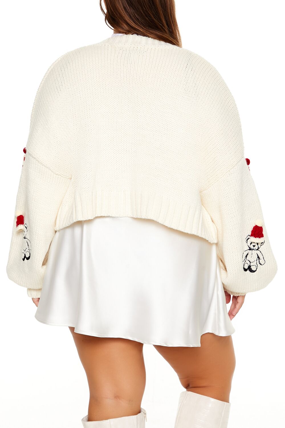 Plus Size Teddy Bear Cardigan Sweater