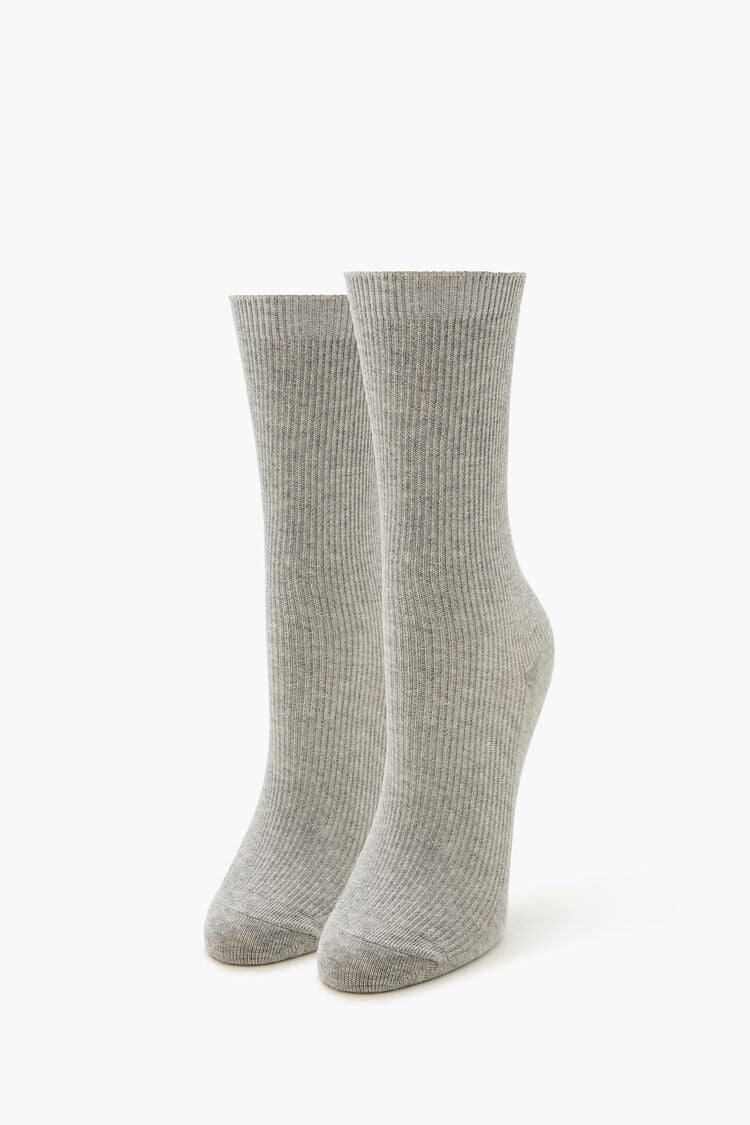 Ribbed Crew Socks