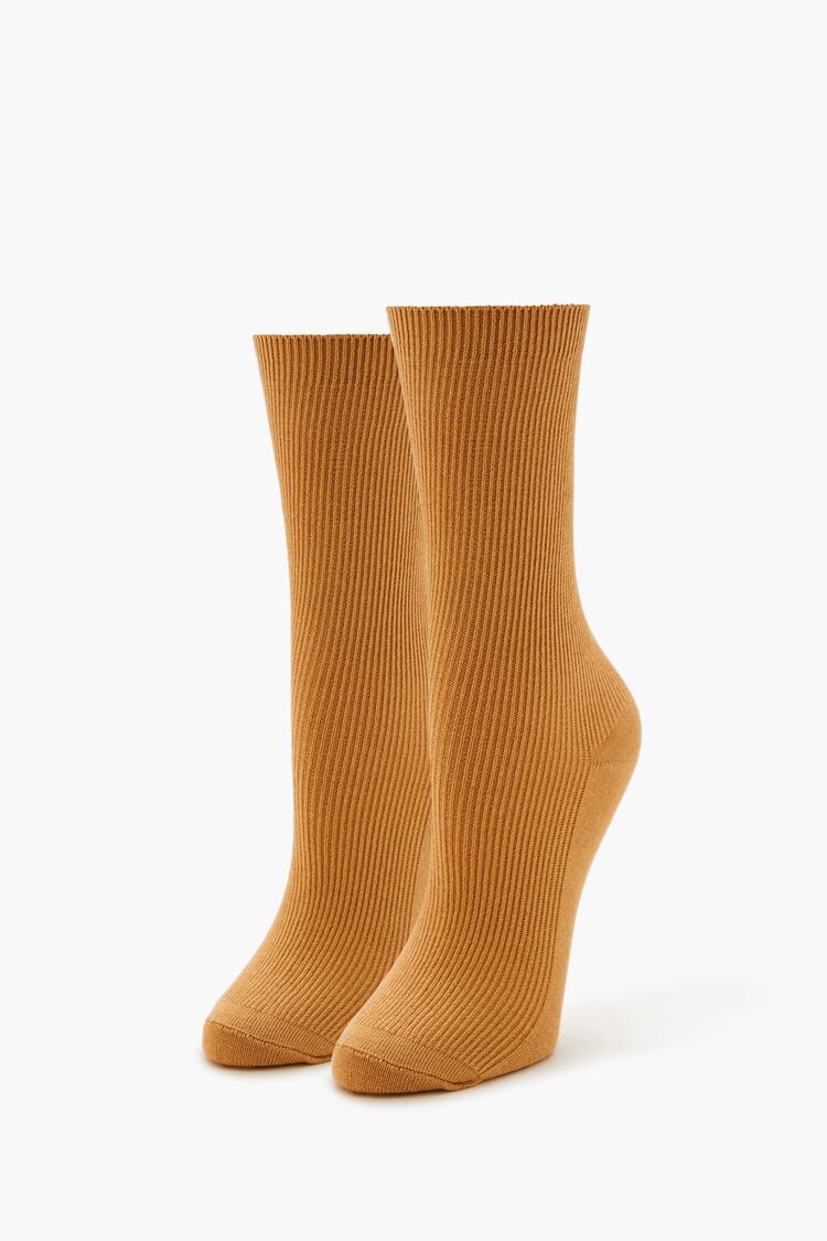 Ribbed Crew Socks