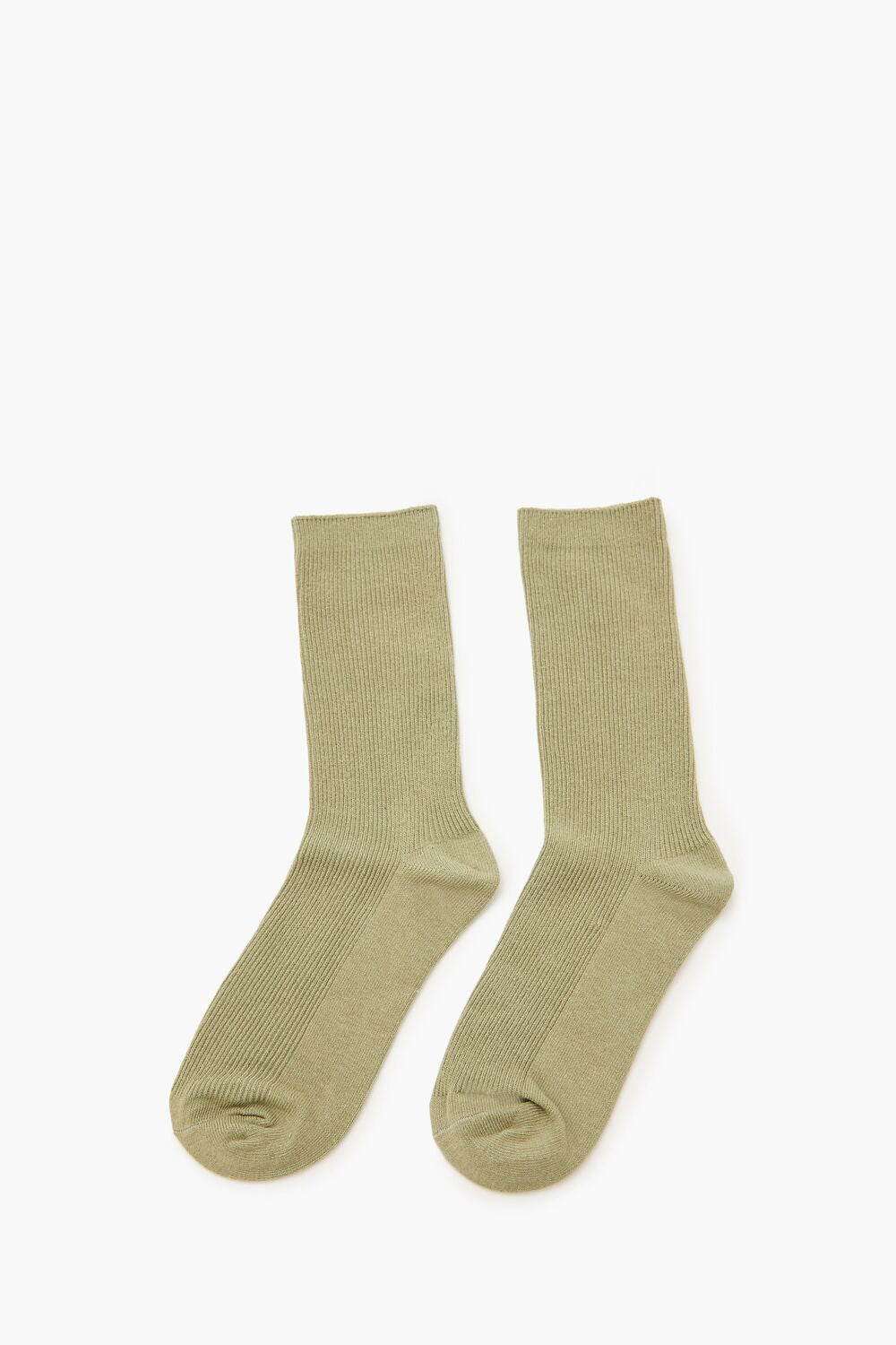 Ribbed Crew Socks
