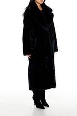 Faux Fur Longline Coat