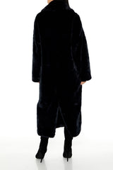 Faux Fur Longline Coat