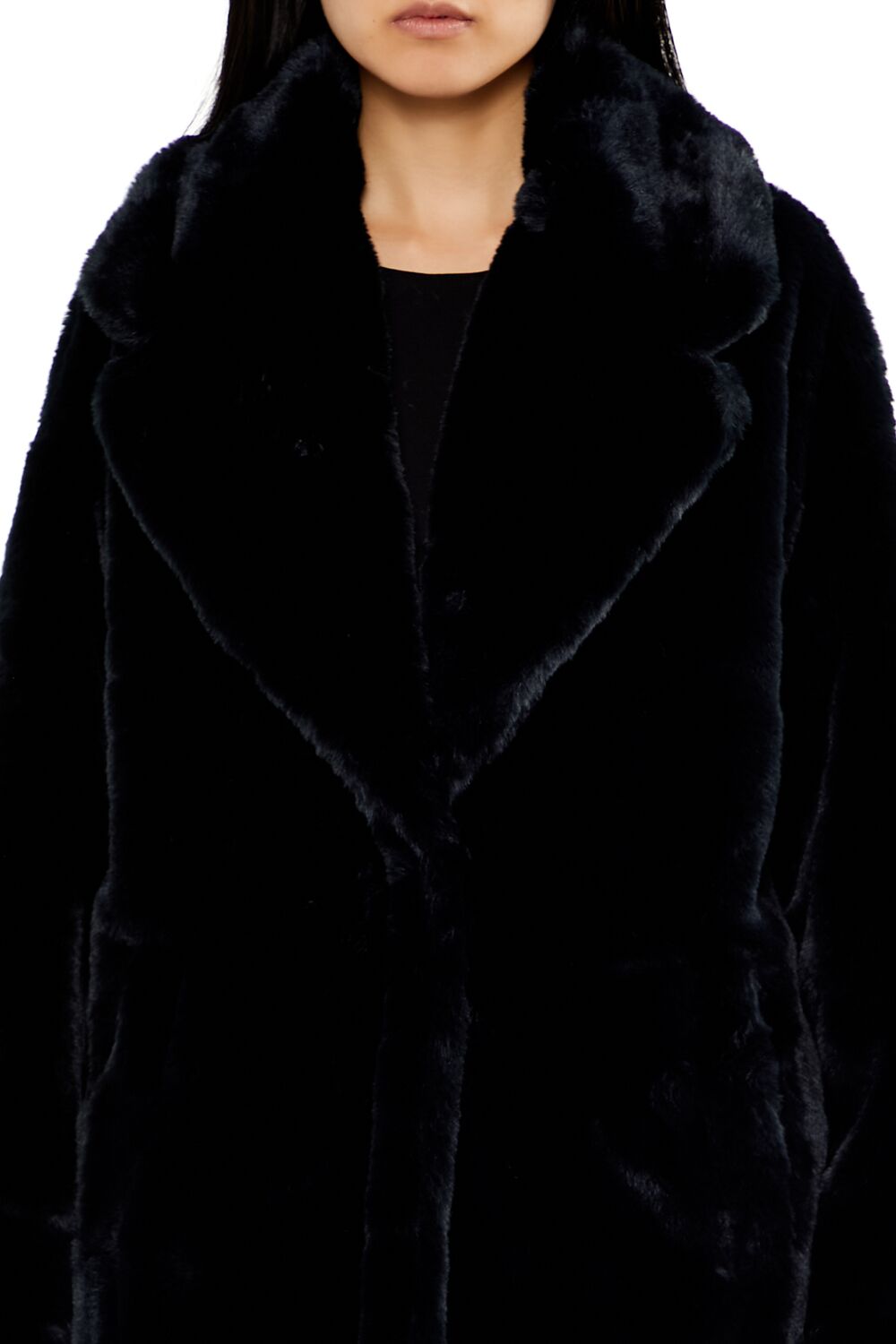 Faux Fur Longline Coat