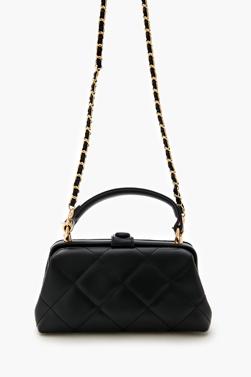 Quilted Faux Leather Crossbody Bag