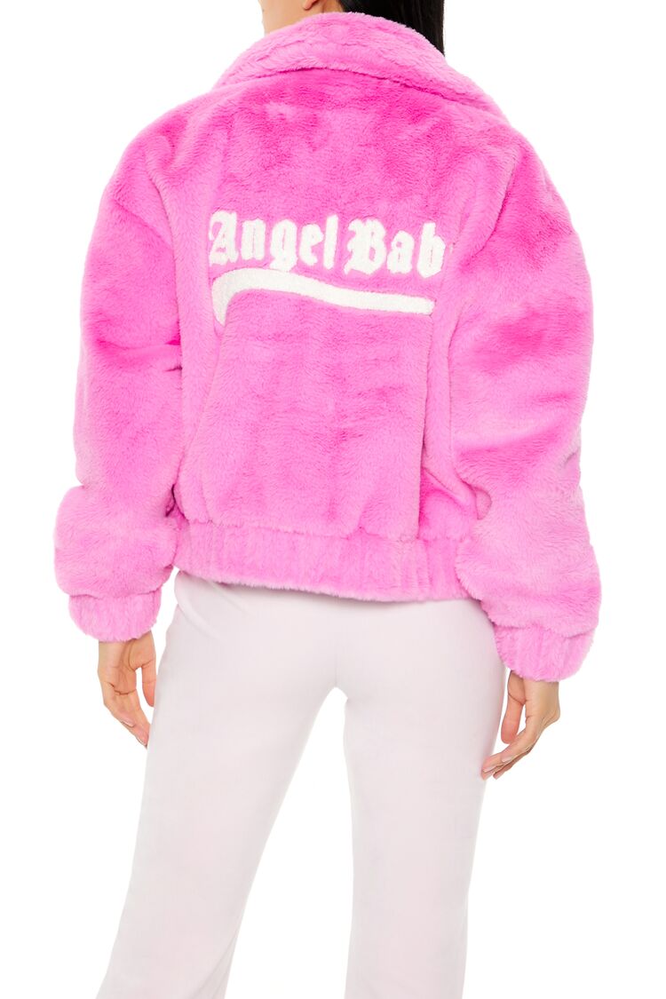 Plush Angel Baby Bomber Jacket