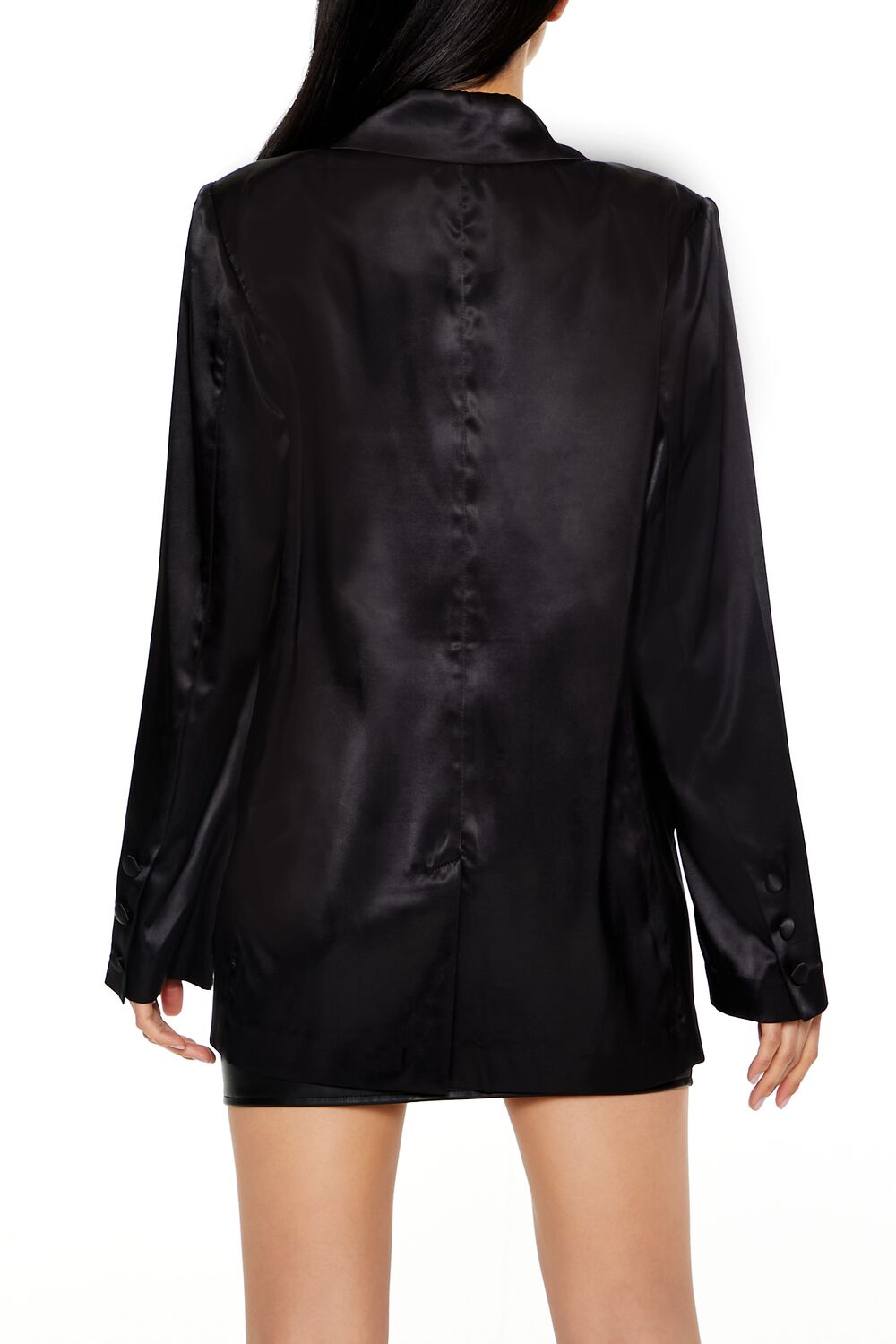 Satin Double-Breasted Blazer