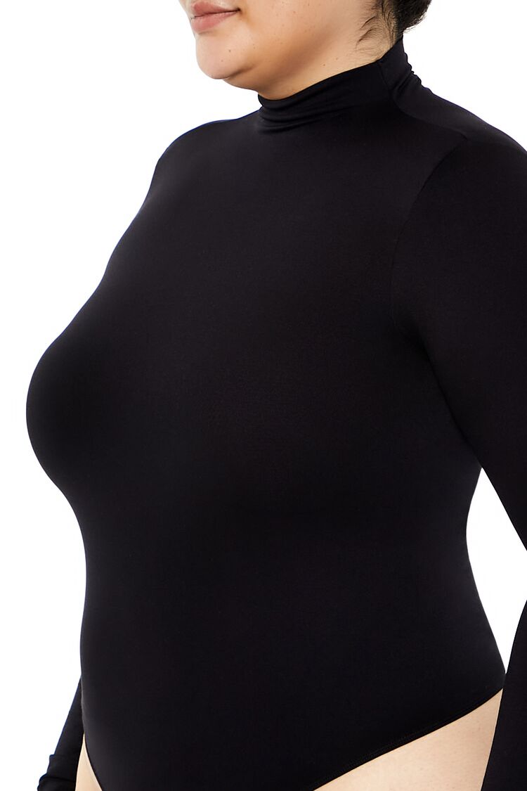 Plus Size Seamless Mock Neck Bodysuit