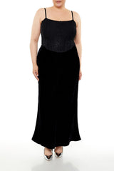 Plus Size Sequin Corset Cami