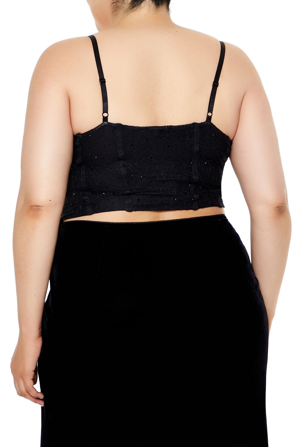 Plus Size Sequin Corset Cami