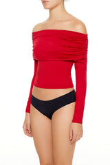 Contour Sculpt Off-the-Shoulder Top
