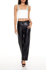 Rhinestone Cropped Tank Top