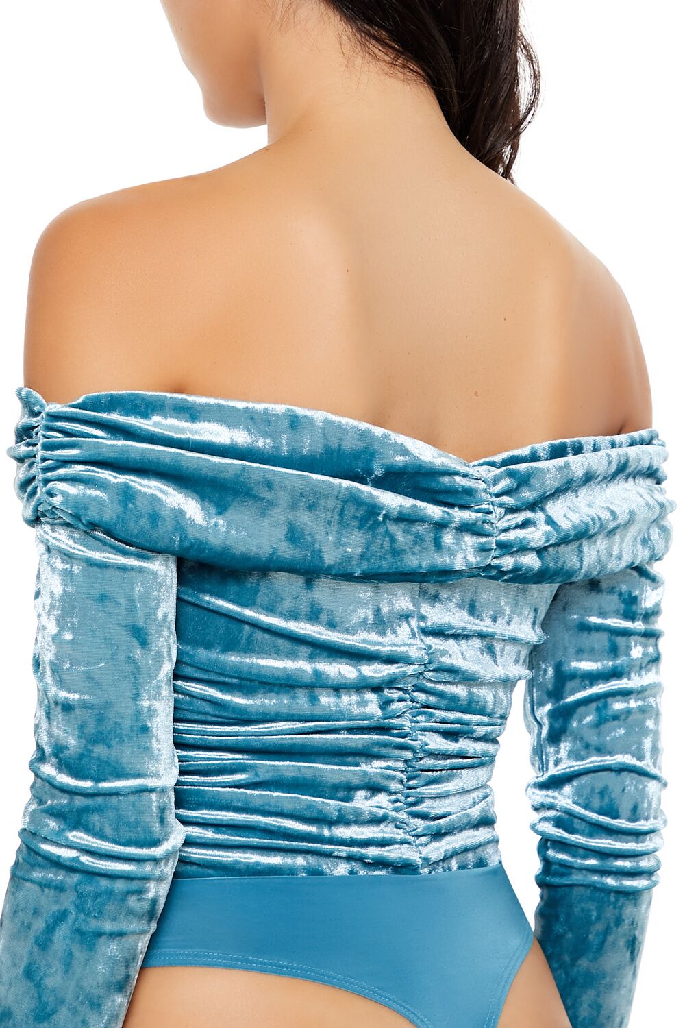 Velvet Off-the-Shoulder Bodysuit