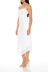 Eyelash Lace Cami Midi Dress